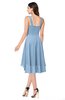 ColsBM Ainsley Dusty Blue Elegant A-line Zipper Hi-Lo Ruching Plus Size Bridesmaid Dresses