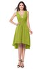 ColsBM Ainsley Green Oasis Elegant A-line Zipper Hi-Lo Ruching Plus Size Bridesmaid Dresses