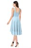 ColsBM Ainsley Ice Blue Elegant A-line Zipper Hi-Lo Ruching Plus Size Bridesmaid Dresses