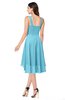ColsBM Ainsley Light Blue Elegant A-line Zipper Hi-Lo Ruching Plus Size Bridesmaid Dresses