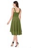 ColsBM Ainsley Olive Green Elegant A-line Zipper Hi-Lo Ruching Plus Size Bridesmaid Dresses