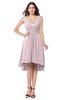ColsBM Ainsley Pale Lilac Elegant A-line Zipper Hi-Lo Ruching Plus Size Bridesmaid Dresses