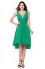 ColsBM Ainsley Sea Green Elegant A-line Zipper Hi-Lo Ruching Plus Size Bridesmaid Dresses