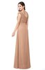 ColsBM Bethany Almost Apricot Modern A-line Sleeveless Chiffon Floor Length Plus Size Bridesmaid Dresses