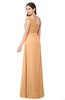 ColsBM Bethany Apricot Modern A-line Sleeveless Chiffon Floor Length Plus Size Bridesmaid Dresses