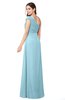 ColsBM Bethany Aqua Modern A-line Sleeveless Chiffon Floor Length Plus Size Bridesmaid Dresses