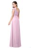 ColsBM Bethany Baby Pink Modern A-line Sleeveless Chiffon Floor Length Plus Size Bridesmaid Dresses