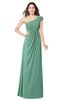 ColsBM Bethany Beryl Green Modern A-line Sleeveless Chiffon Floor Length Plus Size Bridesmaid Dresses