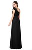 ColsBM Bethany Black Modern A-line Sleeveless Chiffon Floor Length Plus Size Bridesmaid Dresses