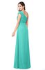 ColsBM Bethany Blue Turquoise Modern A-line Sleeveless Chiffon Floor Length Plus Size Bridesmaid Dresses