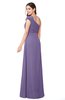 ColsBM Bethany Chalk Violet Modern A-line Sleeveless Chiffon Floor Length Plus Size Bridesmaid Dresses
