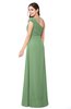 ColsBM Bethany Fair Green Modern A-line Sleeveless Chiffon Floor Length Plus Size Bridesmaid Dresses