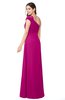 ColsBM Bethany Hot Pink Modern A-line Sleeveless Chiffon Floor Length Plus Size Bridesmaid Dresses