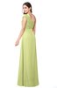 ColsBM Bethany Lime Green Modern A-line Sleeveless Chiffon Floor Length Plus Size Bridesmaid Dresses