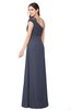 ColsBM Bethany Nightshadow Blue Modern A-line Sleeveless Chiffon Floor Length Plus Size Bridesmaid Dresses