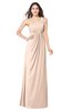 ColsBM Bethany Peach Puree Modern A-line Sleeveless Chiffon Floor Length Plus Size Bridesmaid Dresses