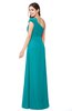 ColsBM Bethany Peacock Blue Modern A-line Sleeveless Chiffon Floor Length Plus Size Bridesmaid Dresses