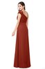 ColsBM Bethany Rust Modern A-line Sleeveless Chiffon Floor Length Plus Size Bridesmaid Dresses