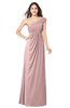 ColsBM Bethany Silver Pink Modern A-line Sleeveless Chiffon Floor Length Plus Size Bridesmaid Dresses