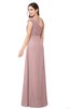 ColsBM Bethany Silver Pink Modern A-line Sleeveless Chiffon Floor Length Plus Size Bridesmaid Dresses