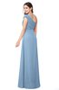 ColsBM Bethany Sky Blue Modern A-line Sleeveless Chiffon Floor Length Plus Size Bridesmaid Dresses