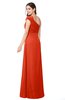 ColsBM Bethany Tangerine Tango Modern A-line Sleeveless Chiffon Floor Length Plus Size Bridesmaid Dresses