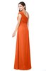 ColsBM Bethany Tangerine Modern A-line Sleeveless Chiffon Floor Length Plus Size Bridesmaid Dresses