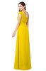 ColsBM Bethany Yellow Modern A-line Sleeveless Chiffon Floor Length Plus Size Bridesmaid Dresses