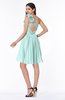 ColsBM Brynlee Blue Glass Modern Asymmetric Neckline Sleeveless Criss-cross Straps Mini Plus Size Bridesmaid Dresses