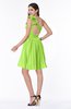 ColsBM Brynlee Bright Green Modern Asymmetric Neckline Sleeveless Criss-cross Straps Mini Plus Size Bridesmaid Dresses