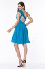 ColsBM Brynlee Cornflower Blue Modern Asymmetric Neckline Sleeveless Criss-cross Straps Mini Plus Size Bridesmaid Dresses