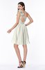 ColsBM Brynlee Cream Modern Asymmetric Neckline Sleeveless Criss-cross Straps Mini Plus Size Bridesmaid Dresses