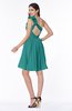 ColsBM Brynlee Emerald Green Modern Asymmetric Neckline Sleeveless Criss-cross Straps Mini Plus Size Bridesmaid Dresses