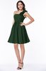 ColsBM Brynlee Hunter Green Modern Asymmetric Neckline Sleeveless Criss-cross Straps Mini Plus Size Bridesmaid Dresses