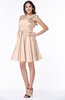 ColsBM Brynlee Peach Puree Modern Asymmetric Neckline Sleeveless Criss-cross Straps Mini Plus Size Bridesmaid Dresses