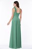 ColsBM Nola Beryl Green Modern A-line One Shoulder Chiffon Ruching Plus Size Bridesmaid Dresses