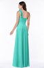 ColsBM Nola Blue Turquoise Modern A-line One Shoulder Chiffon Ruching Plus Size Bridesmaid Dresses