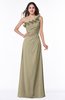 ColsBM Nola Candied Ginger Modern A-line One Shoulder Chiffon Ruching Plus Size Bridesmaid Dresses