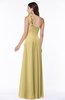 ColsBM Nola Gold Modern A-line One Shoulder Chiffon Ruching Plus Size Bridesmaid Dresses