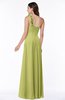 ColsBM Nola Linden Green Modern A-line One Shoulder Chiffon Ruching Plus Size Bridesmaid Dresses