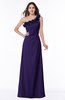 ColsBM Nola Royal Purple Modern A-line One Shoulder Chiffon Ruching Plus Size Bridesmaid Dresses