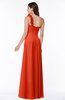 ColsBM Nola Tangerine Tango Modern A-line One Shoulder Chiffon Ruching Plus Size Bridesmaid Dresses