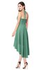 ColsBM Hannah Beryl Green Casual A-line Halter Half Backless Asymmetric Ruching Plus Size Bridesmaid Dresses