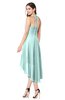 ColsBM Hannah Blue Glass Casual A-line Halter Half Backless Asymmetric Ruching Plus Size Bridesmaid Dresses