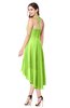 ColsBM Hannah Bright Green Casual A-line Halter Half Backless Asymmetric Ruching Plus Size Bridesmaid Dresses