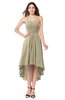 ColsBM Hannah Candied Ginger Casual A-line Halter Half Backless Asymmetric Ruching Plus Size Bridesmaid Dresses
