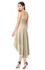 ColsBM Hannah Champagne Casual A-line Halter Half Backless Asymmetric Ruching Plus Size Bridesmaid Dresses