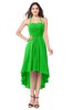 ColsBM Hannah Classic Green Casual A-line Halter Half Backless Asymmetric Ruching Plus Size Bridesmaid Dresses