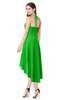 ColsBM Hannah Classic Green Casual A-line Halter Half Backless Asymmetric Ruching Plus Size Bridesmaid Dresses