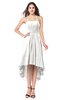 ColsBM Hannah Cloud White Casual A-line Halter Half Backless Asymmetric Ruching Plus Size Bridesmaid Dresses